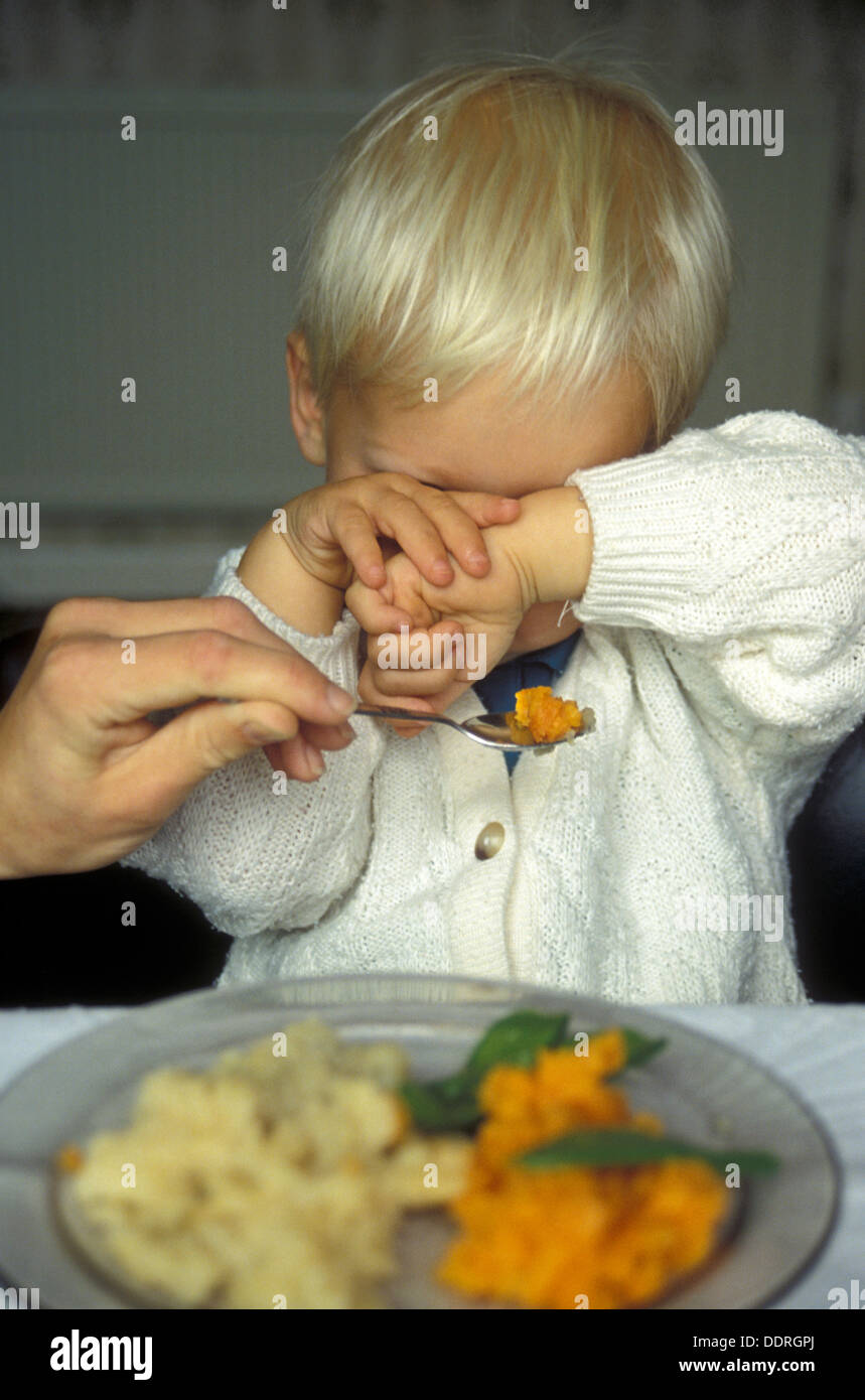 little boy refusing food Stock Photo - Alamy