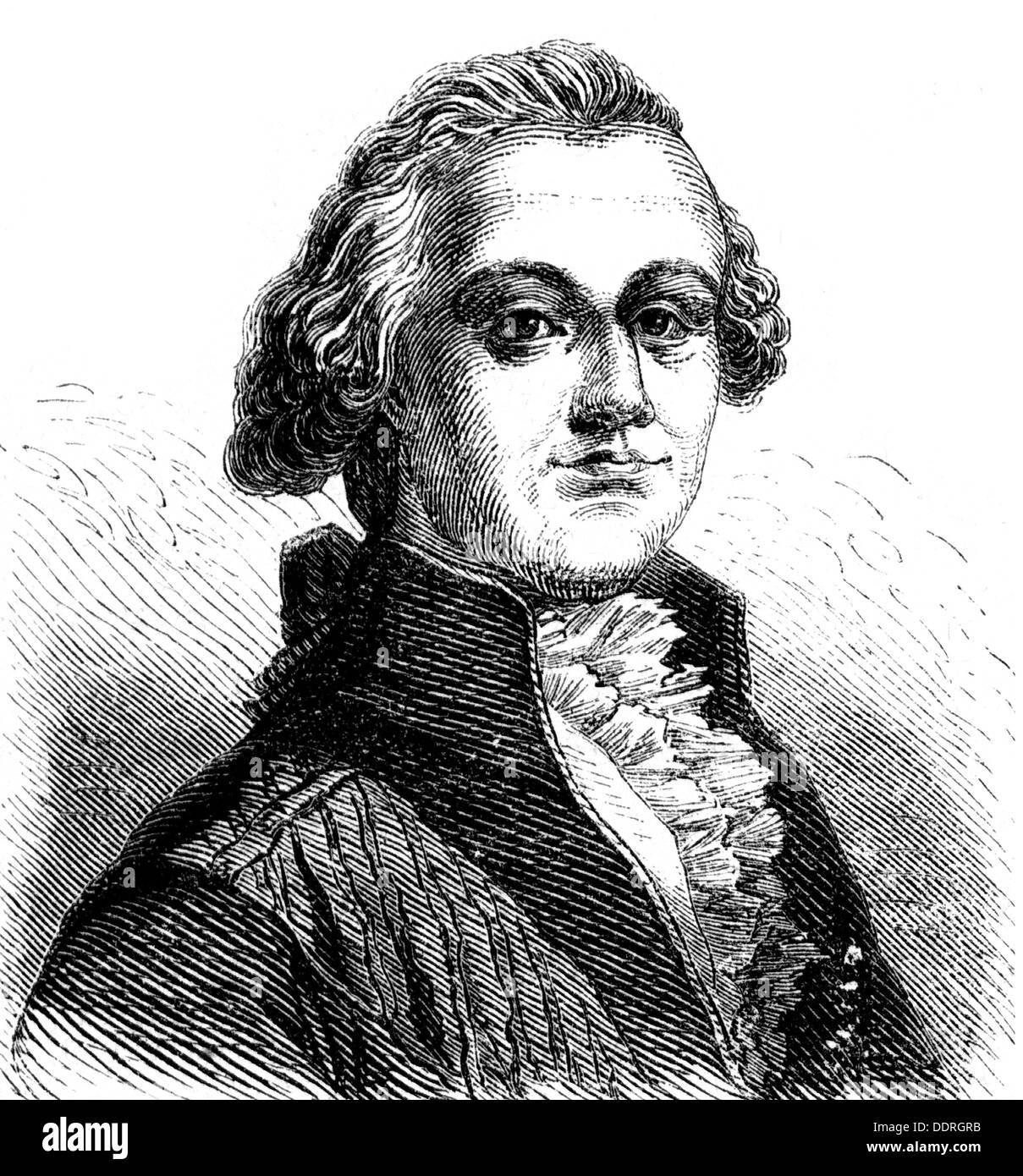 Bernstorff, Andreas Peter Count of 28.8.1735 - 1.6.1797, German politician, Danish Foreign Minister 1773 - 1780 and 1784 - 1797, portrait, wood engraving, 19th century, Stock Photo