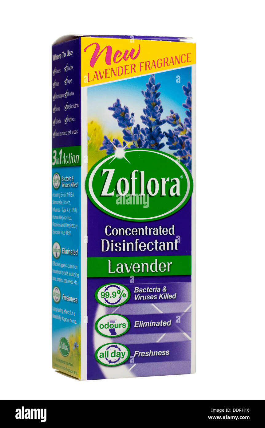 Lavender fragrance Zoflora concentrated disinfectant Stock Photo