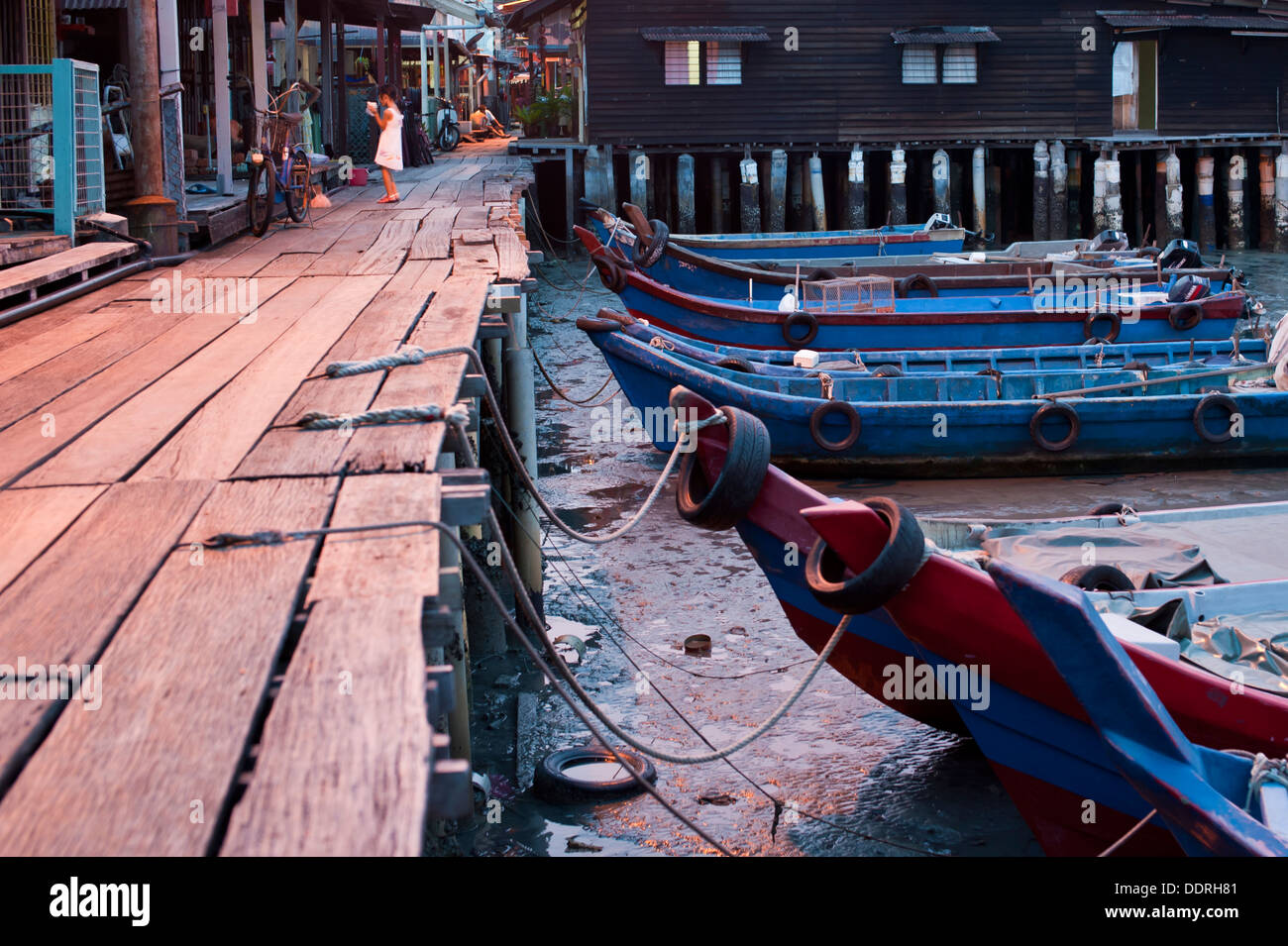 Chinese fishing village, Penang Stock Photo Alamy