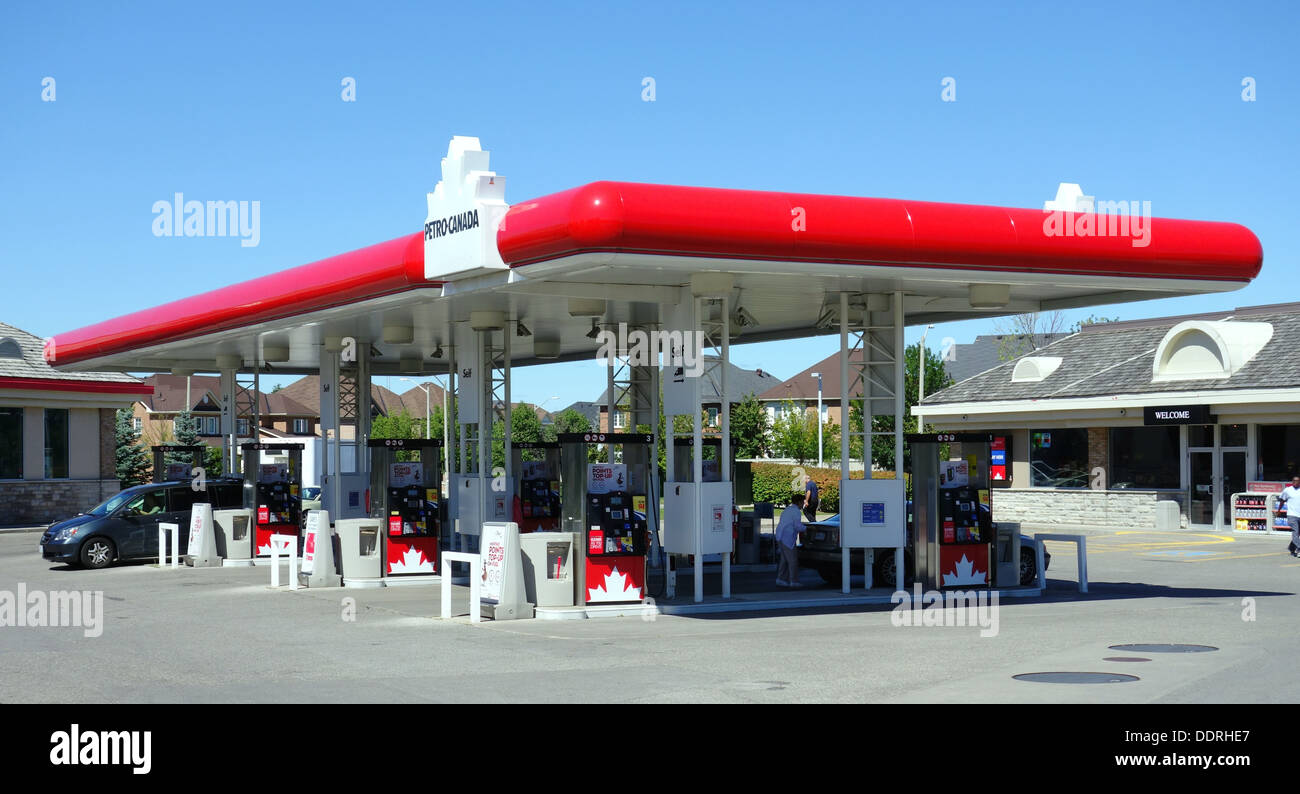 Petro-Canada gas station outside Toronto, Canada Stock Photo