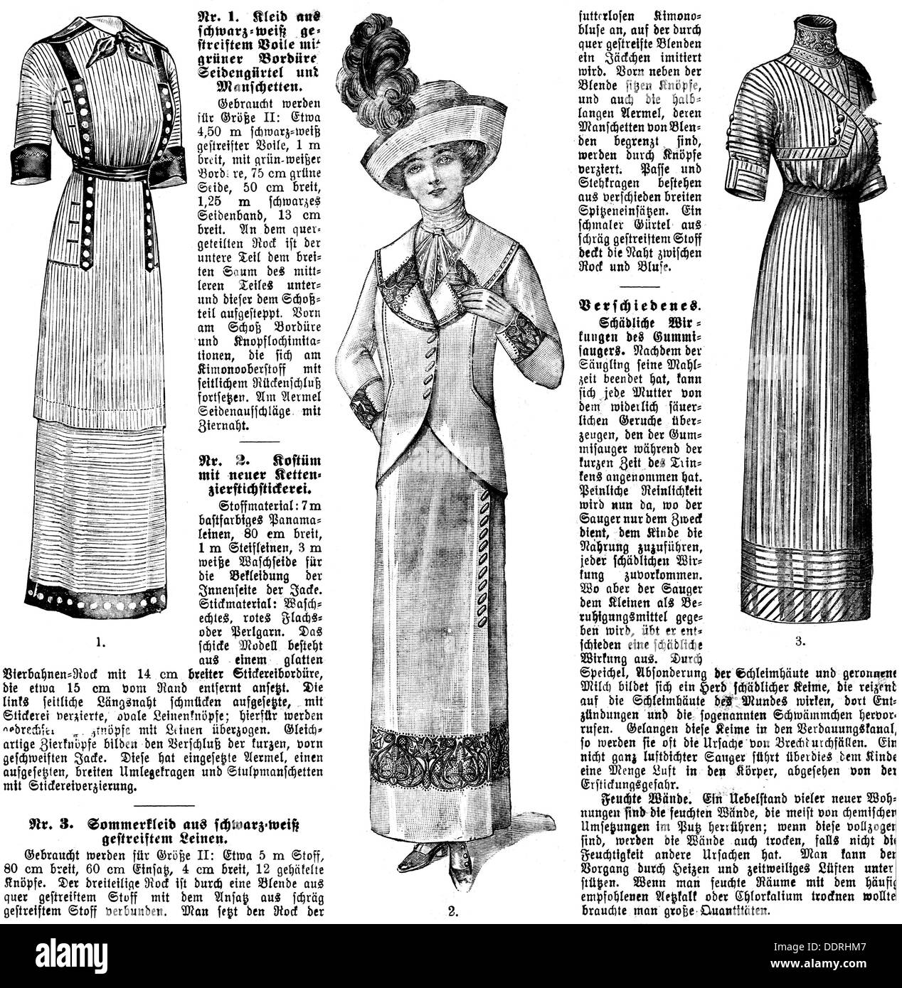 fashion, 1910s, ladies' fashion from Paris, wood engraving, out of: "Das  Neue Blatt", Leipzig, 1912, Additional-Rights-Clearences-Not Available  Stock Photo - Alamy