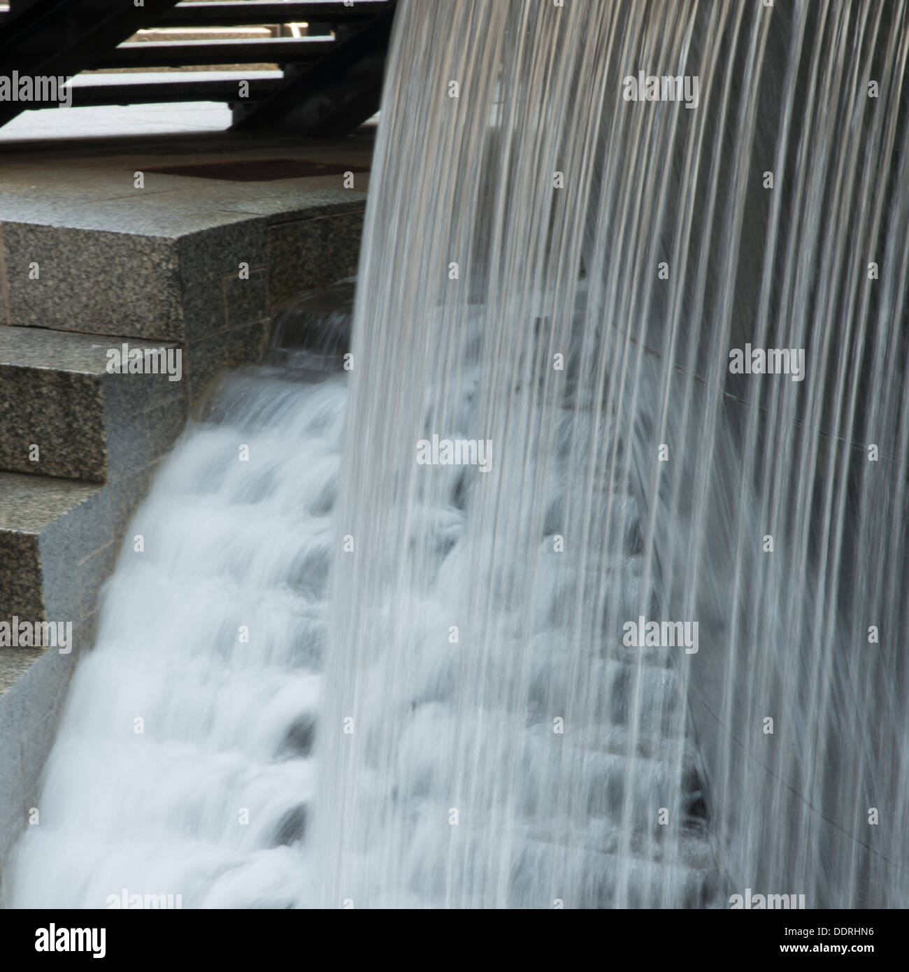 Water falling from a fountain, Chicago, Cook County, Illinois, USA Stock Photo