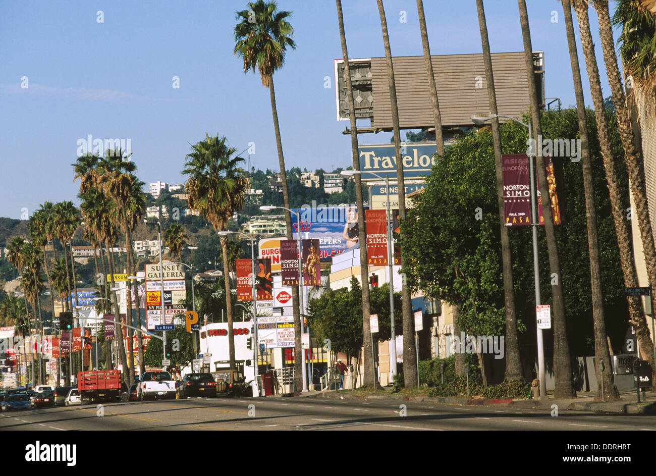 Sunset Boulevard in Los Angeles. California, USA Stock Photo - Alamy