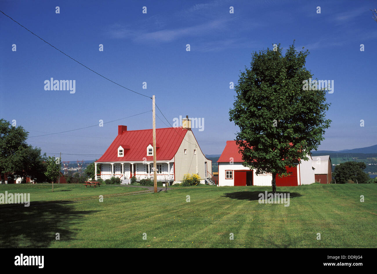 Quebec style house, Ile d´Orleans, Quebec, Canada Stock Photo Alamy