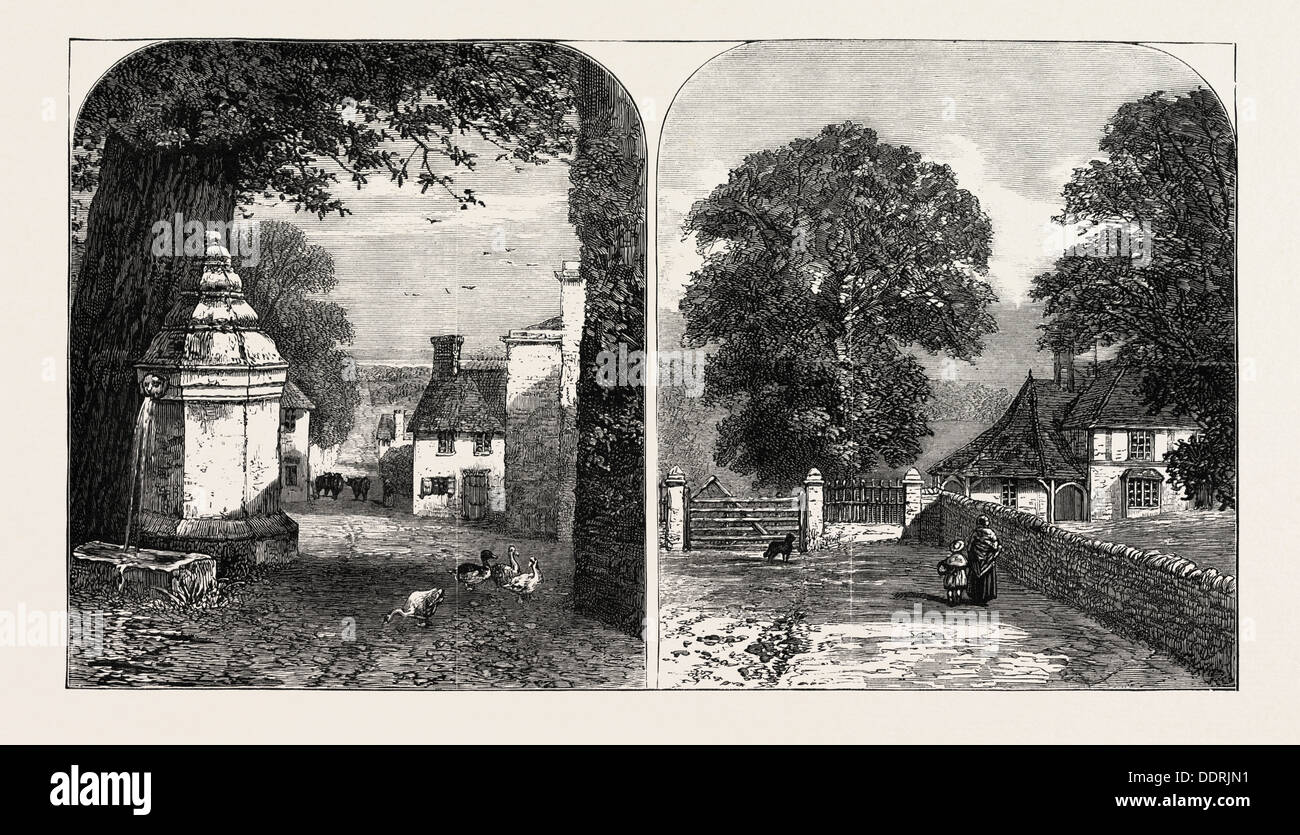 VIEW FROM HAWARDEN OVERLOOKING THE ESTUARY OF THE DEE (LEFT); HAWARDEN LODGE, ON THE CHESTER AND