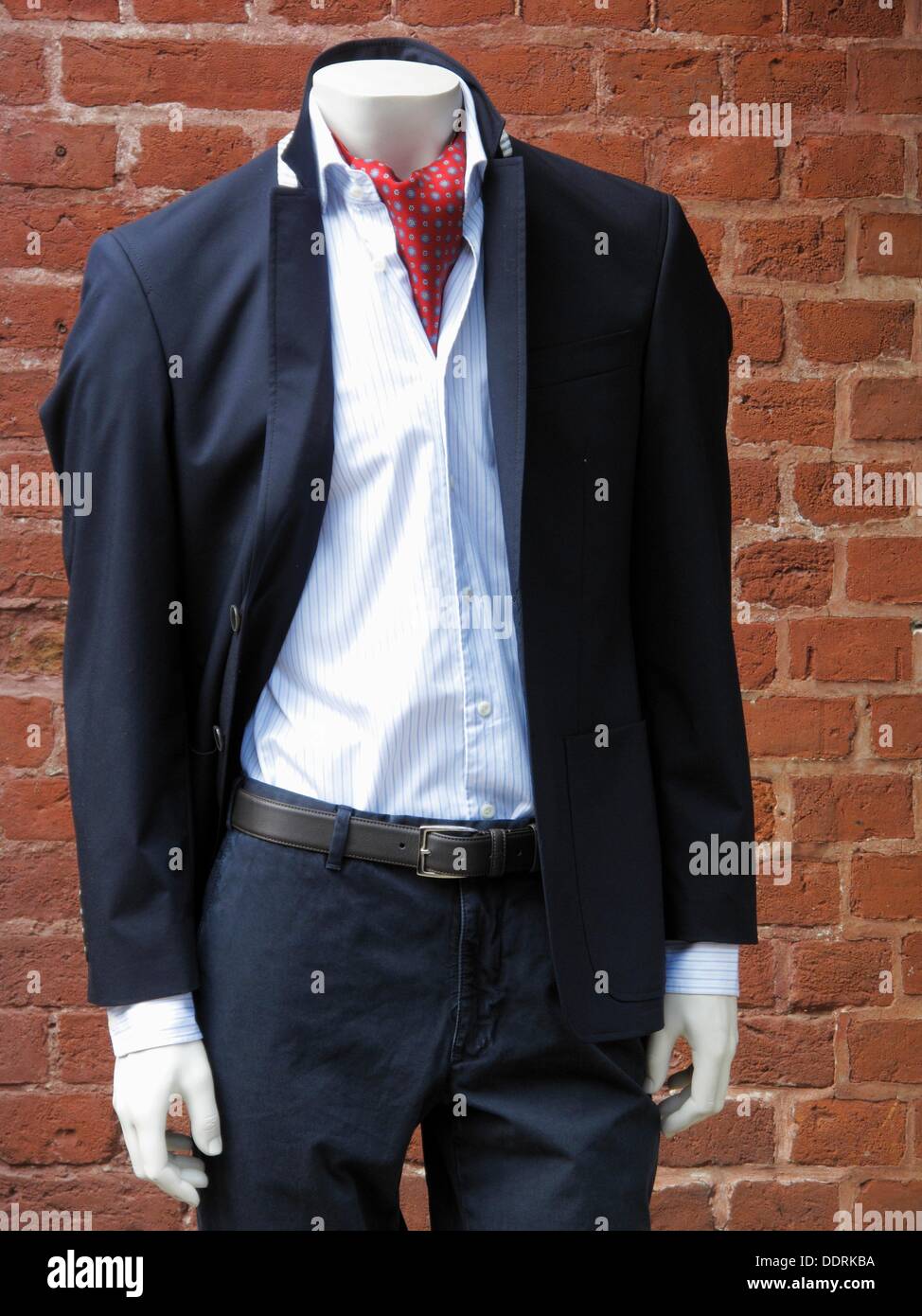 Male mannequin with no head in his suit Stock Photo Alamy