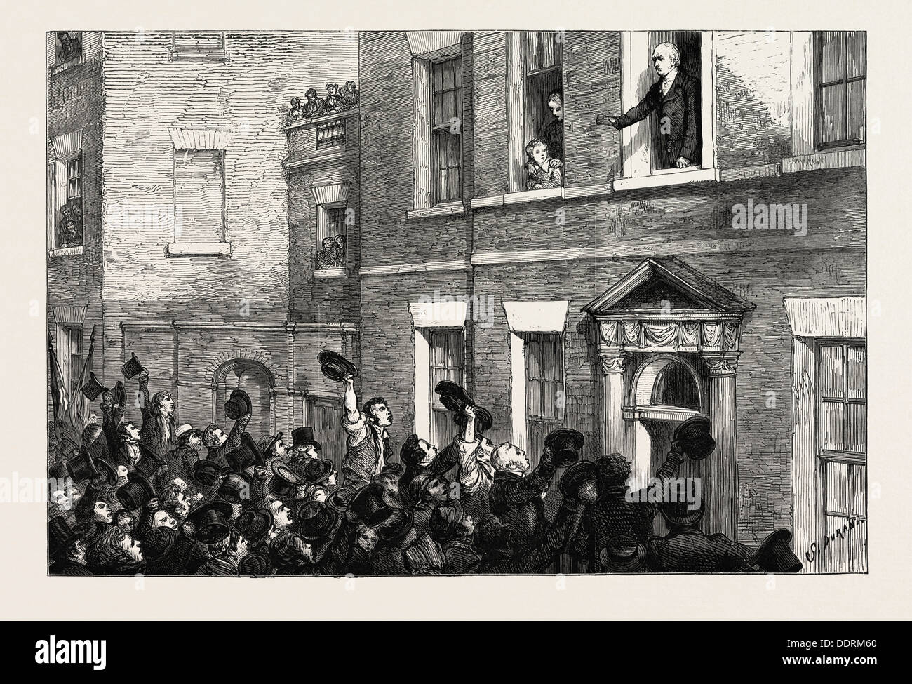 THE LIVERPOOL ELECTION, 1812, UK; Mr. Gladstone speaking at Hawarden on