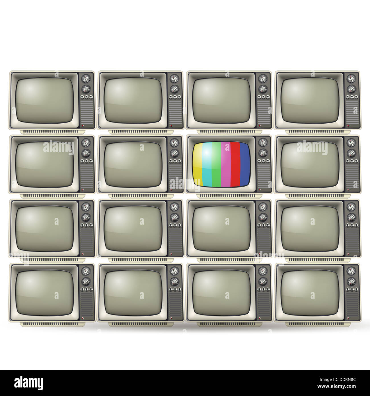 vintage tvs Stock Photo