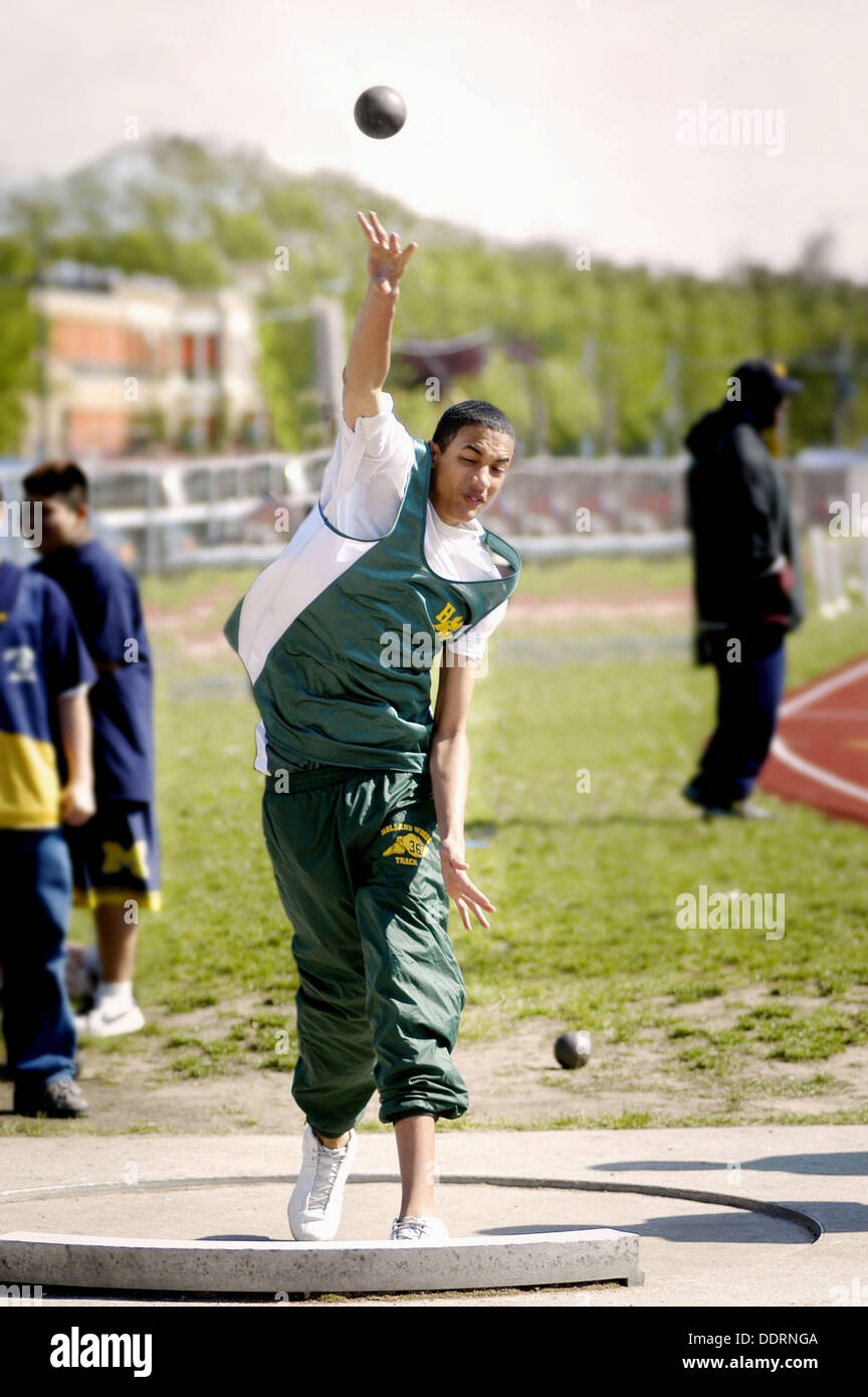Middle School track meet events Stock Photo Alamy