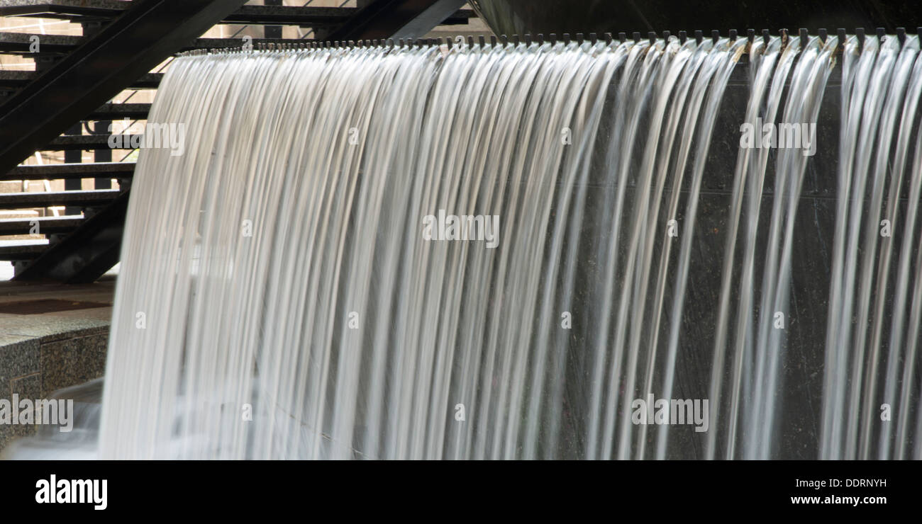 Water falling from a fountain, Chicago, Cook County, Illinois, USA Stock Photo