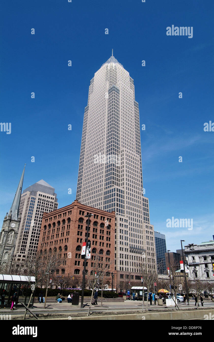 57 story Key Tower building in Downtown Cleveland Ohio sightseeing