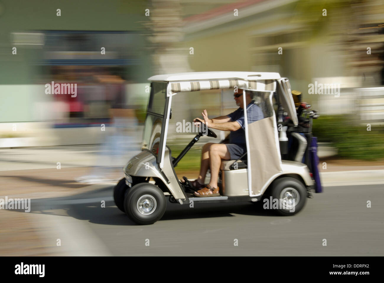 Golf carts are the main transportation at The Villages is a retirement