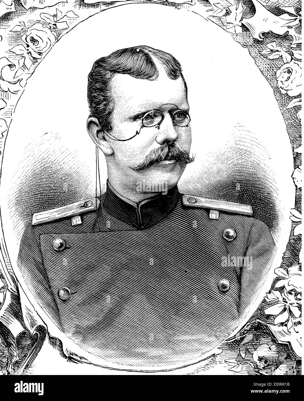 William, 21.12.1853 - 15.12.1924, Prince of Saxe-Weimar-Eisenach, portrait, wood engraving, 1885, Stock Photo