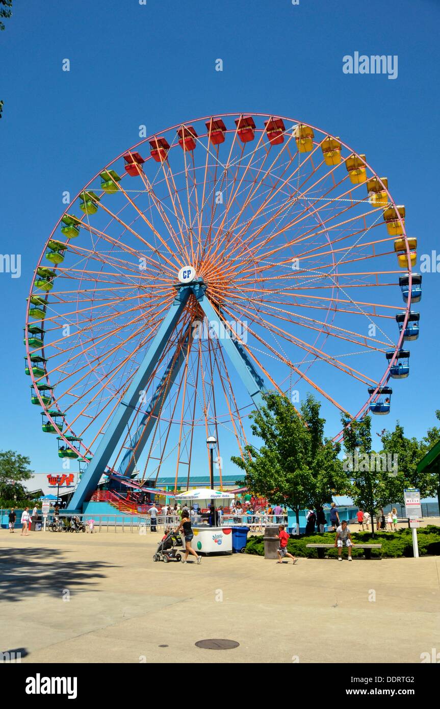 Giant Wheel Ride Cedar Point Amusement Park Sandusky Ohio Stock Photo Alamy