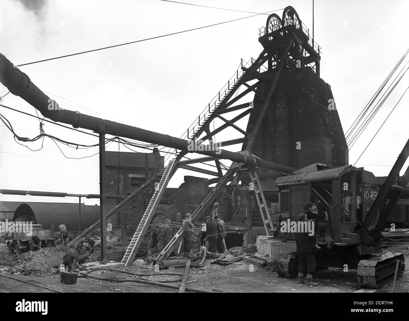 Markham Main Colliery, Doncaster, South Yorkshire, 1956. Artist: Michael Walters Stock Photo