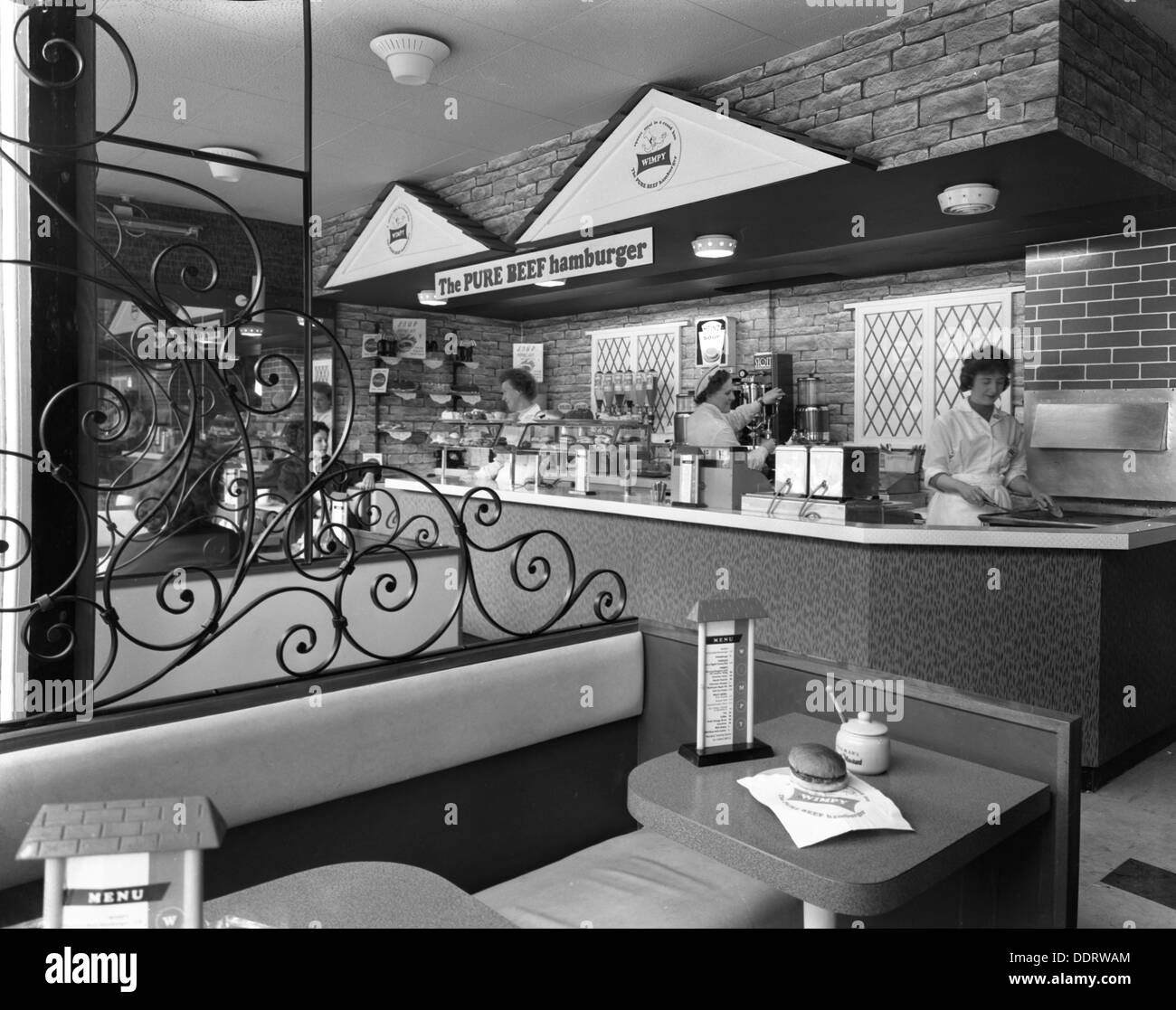 New Wimpy Bar, Barnsley, South Yorkshire, 1960. Artist: Michael Walters Stock Photo