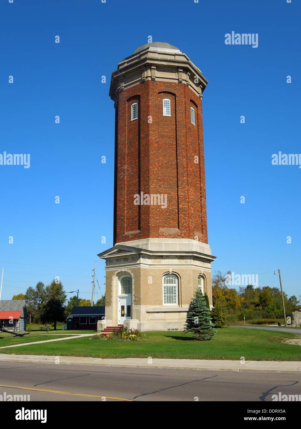 Schoolcraft county historical park and brick water tower Manistique