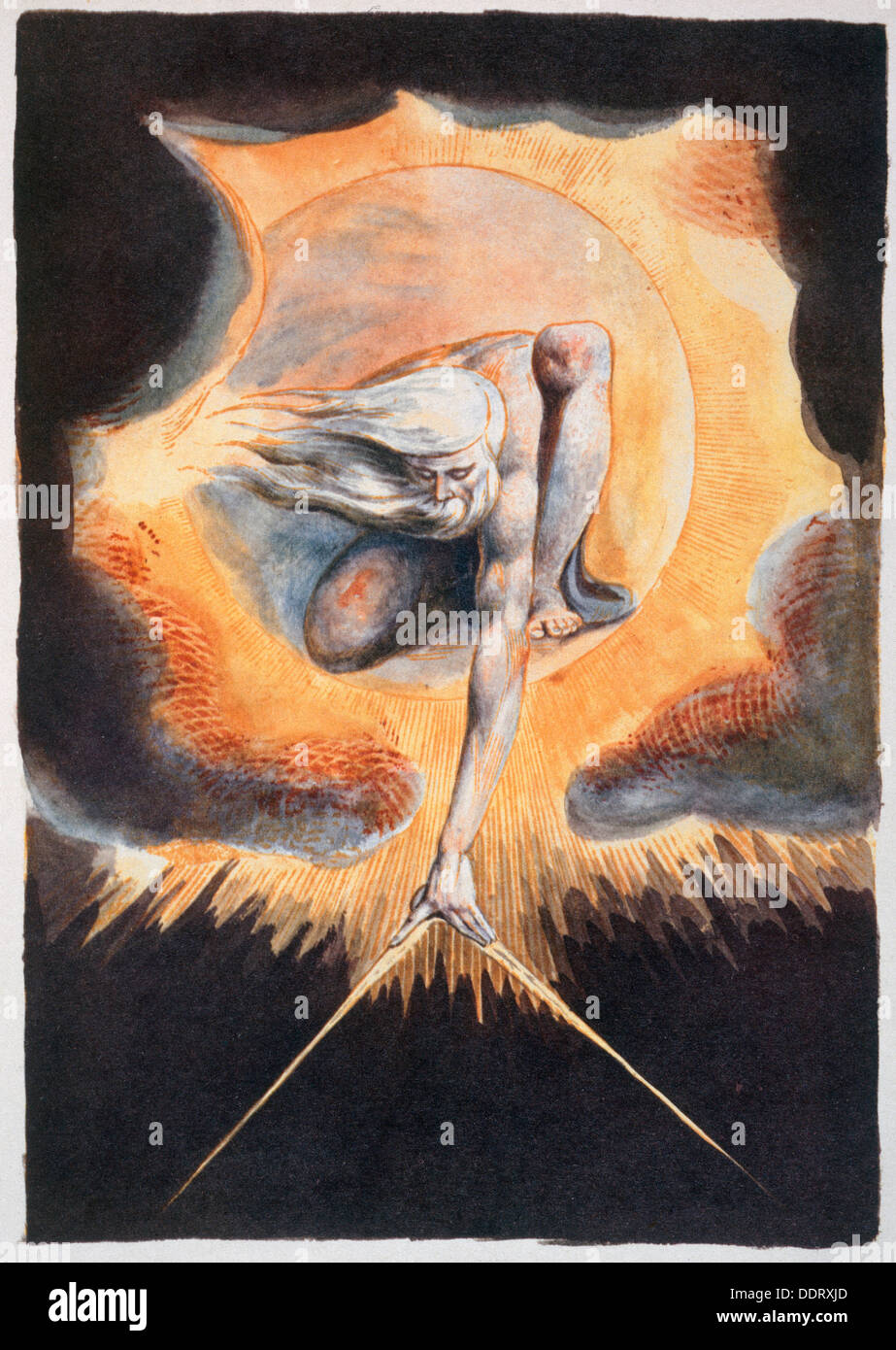 'The Ancient of Days', 1793. Artist: William Blake Stock Photo