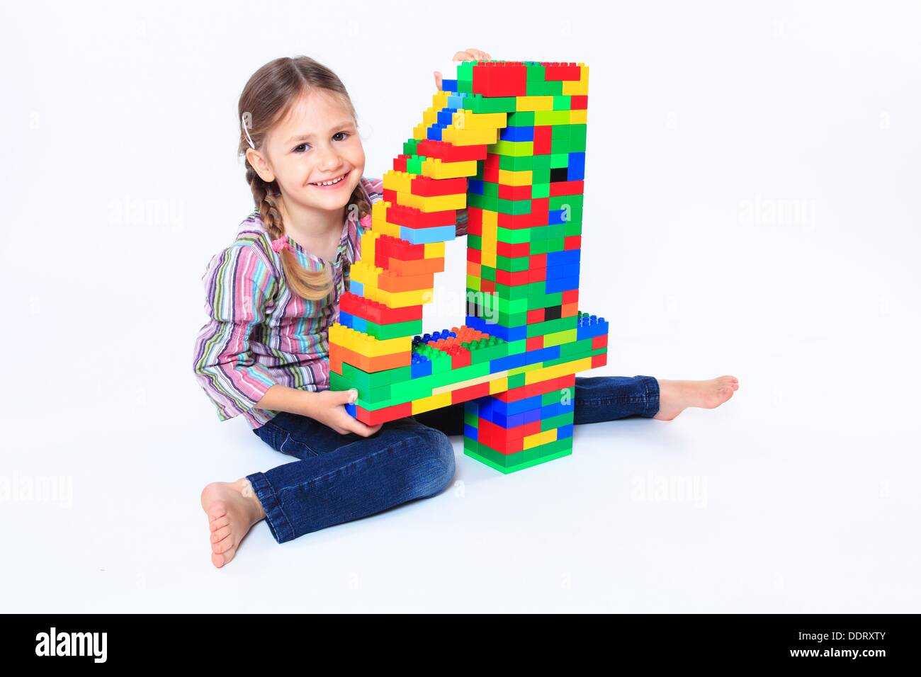 Little girl playing with Lego, Switzerland Stock Photo - Alamy