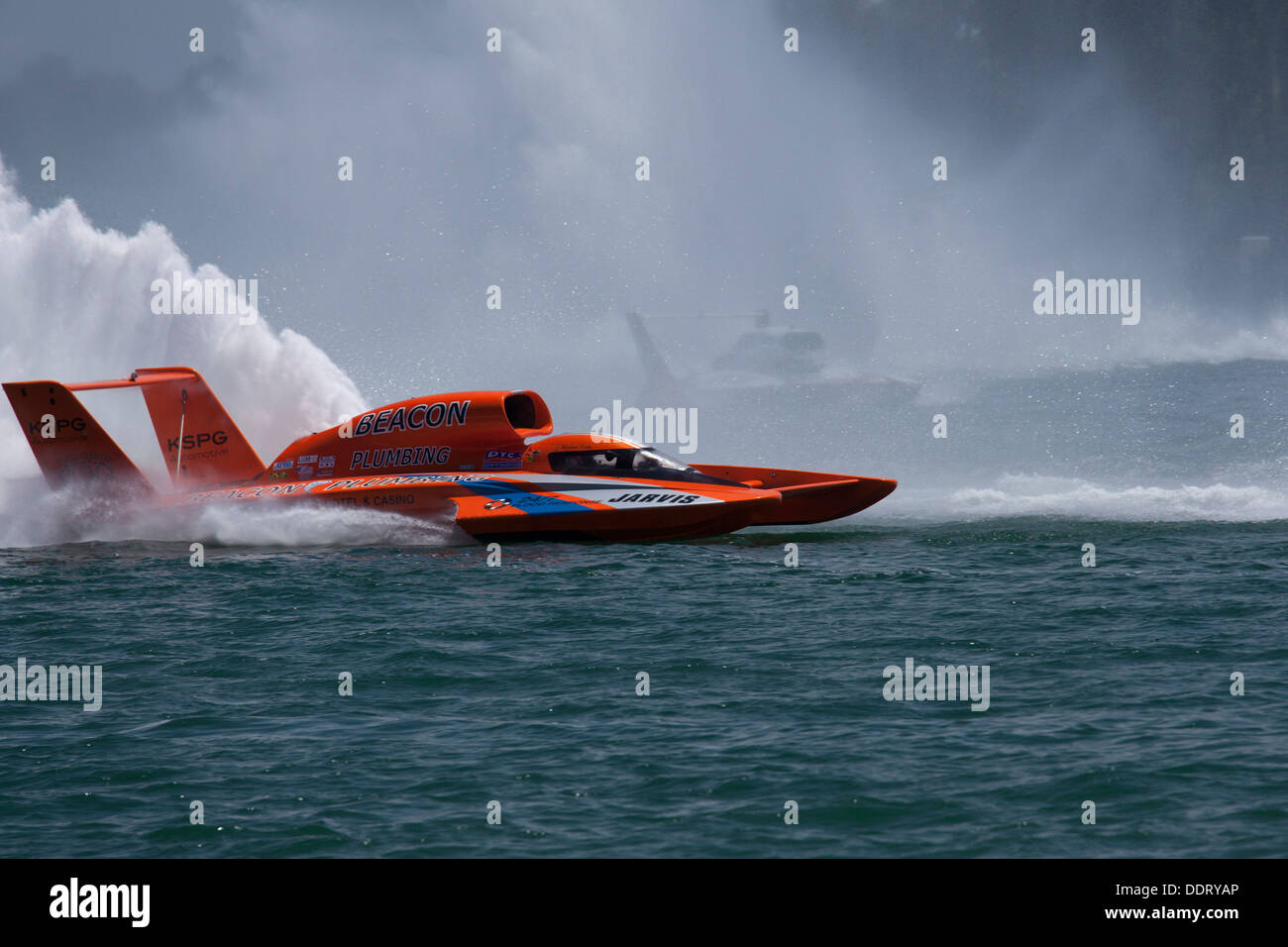 Detroit, Michigan Gold Cup hydroplane racing on the Detroit River