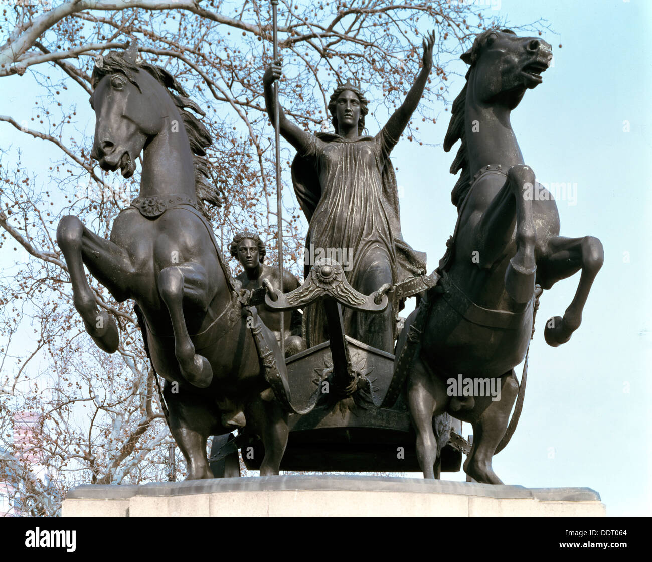 Statue of Boadicea, Thames Embankment, London. Artist: Unknown Stock Photo