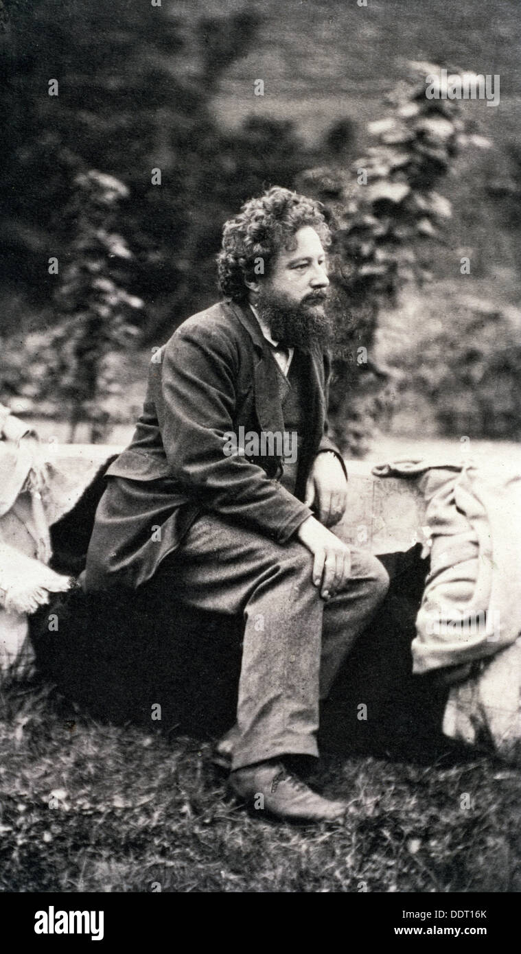 William Morris, English artist and designer, 19th century. Artist: Frederick Hollyer Stock Photo