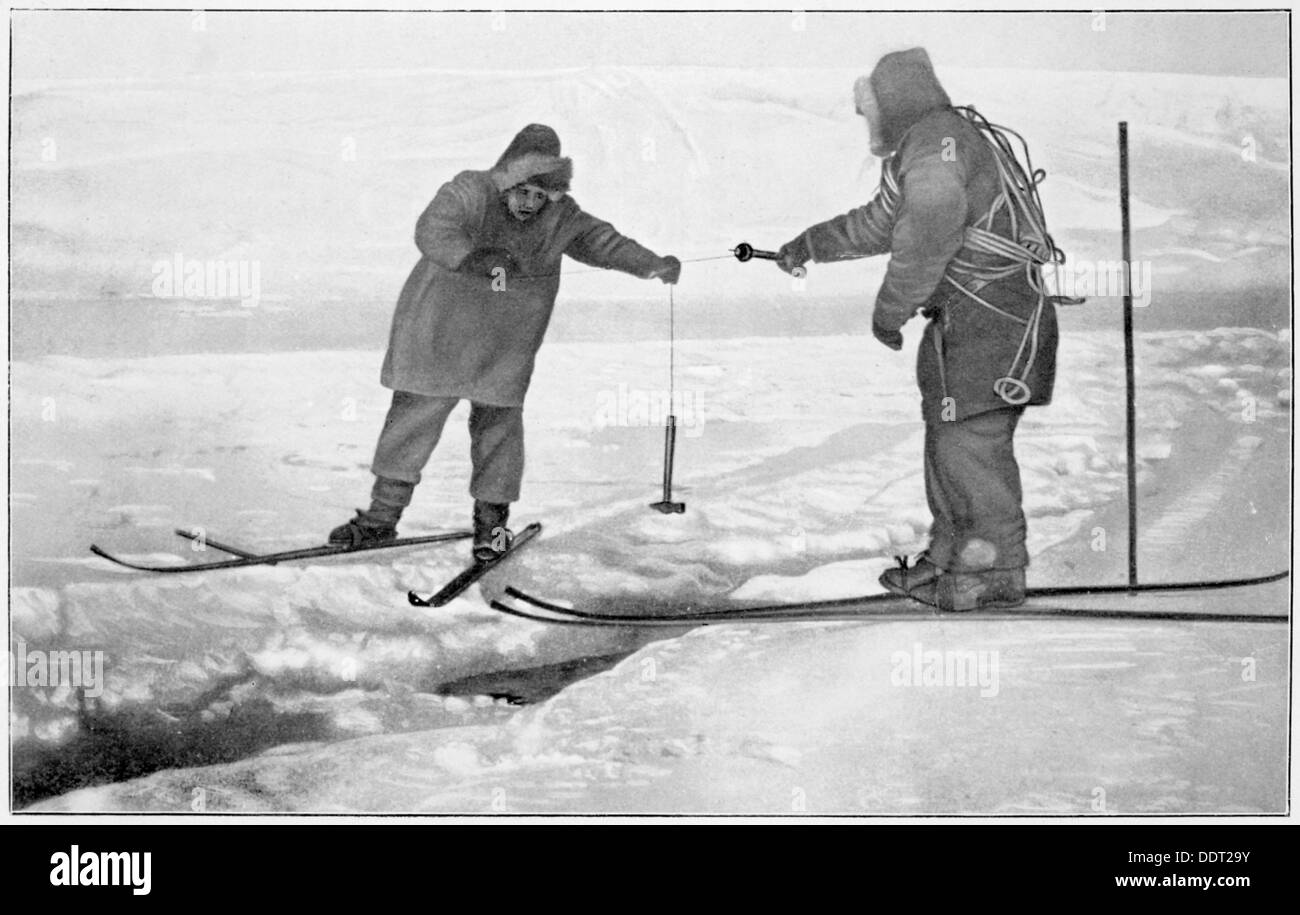 Improvised sounding tackle, Antarctica, 1911-1912. Artist: Unknown Stock Photo