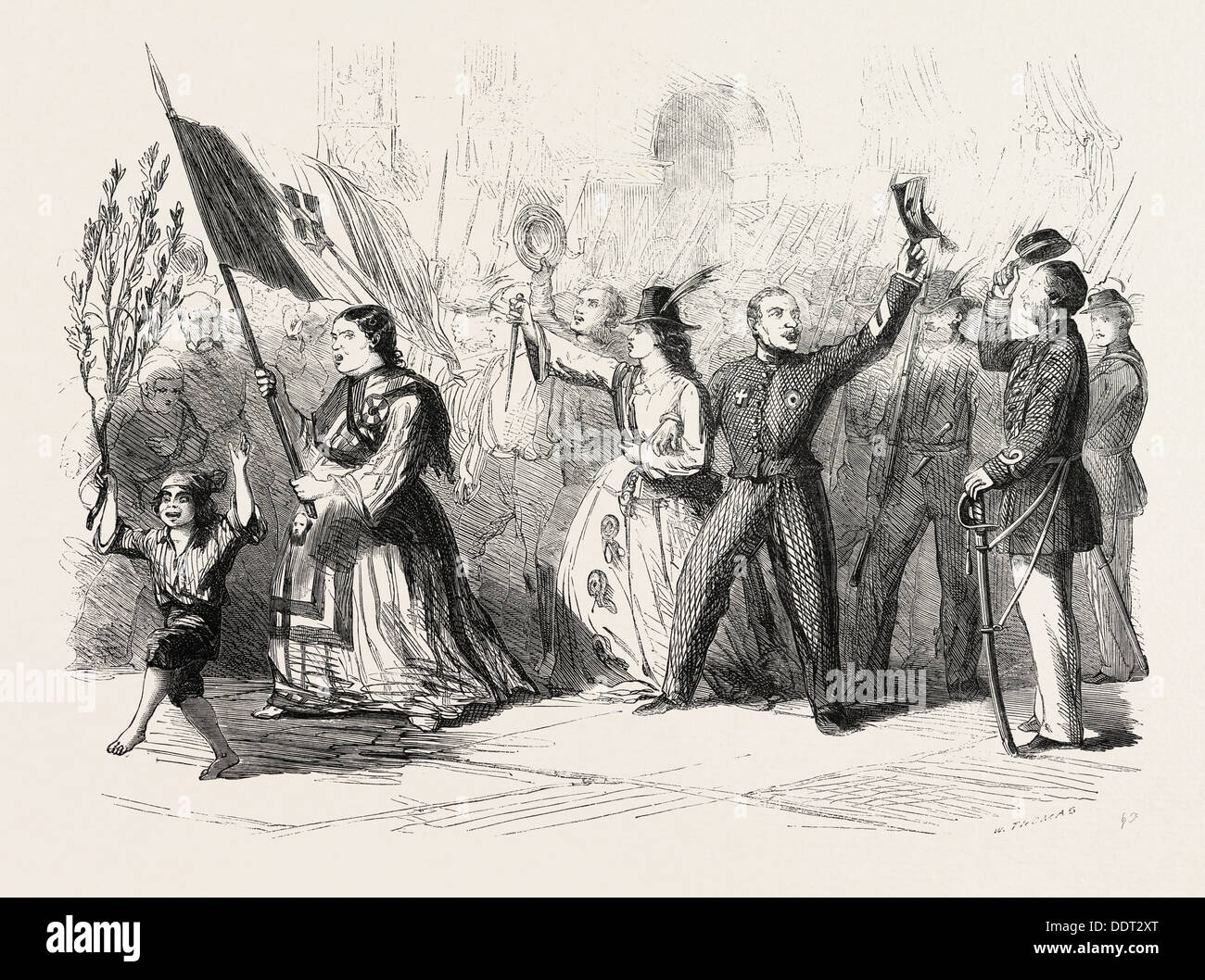 THE REVOLUTION IN NAPLES STREET SCENE IN NAPLES THE DAY AFTER THE