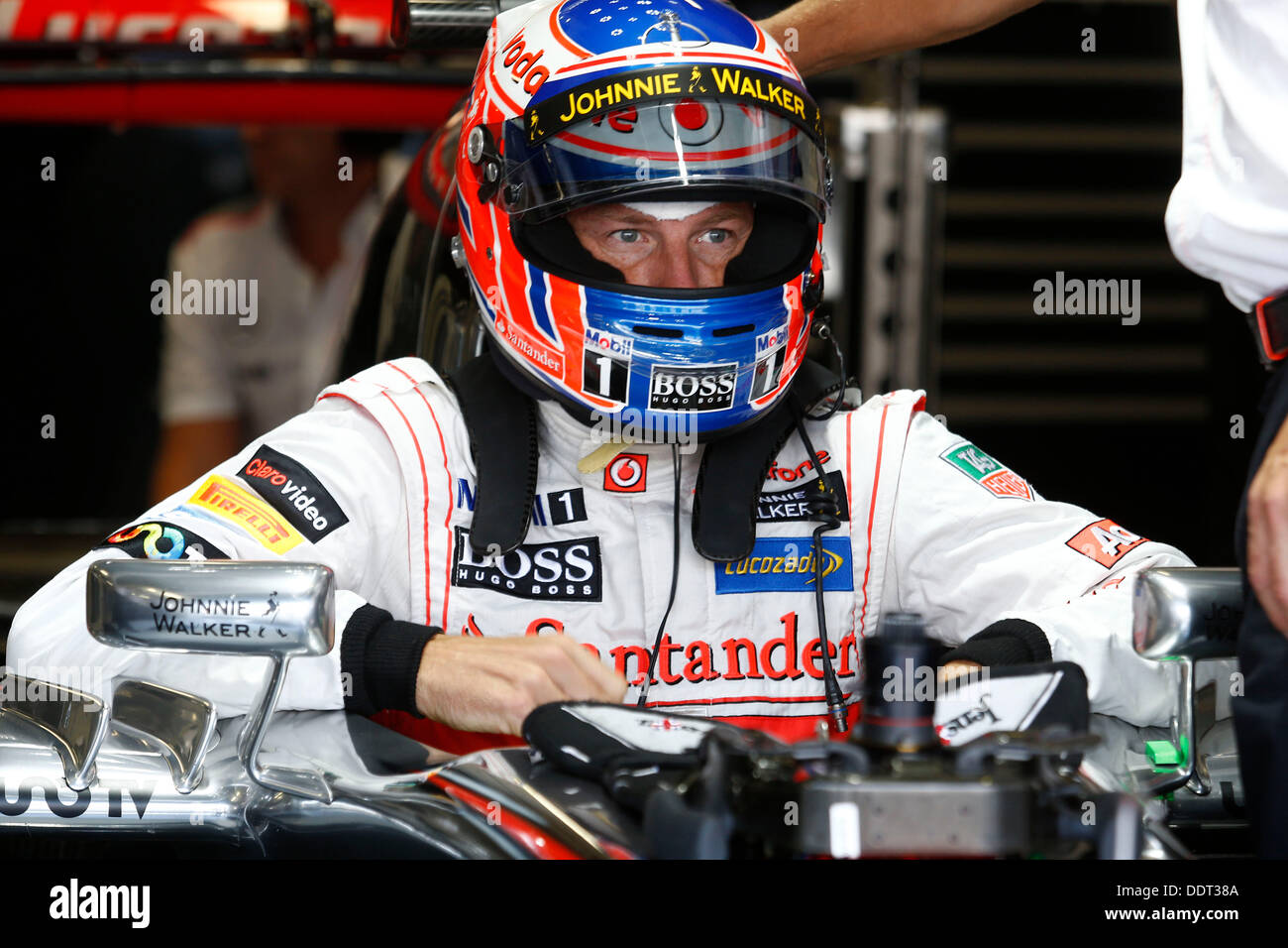 Monza, Italy. 06th Sep, 2013. Motorsports: FIA Formula One World Championship 2013, Grand Prix of Italy, #5 Jenson Button (GBR, Vodafone McLaren Mercedes), Credit:  dpa picture alliance/Alamy Live News Stock Photo