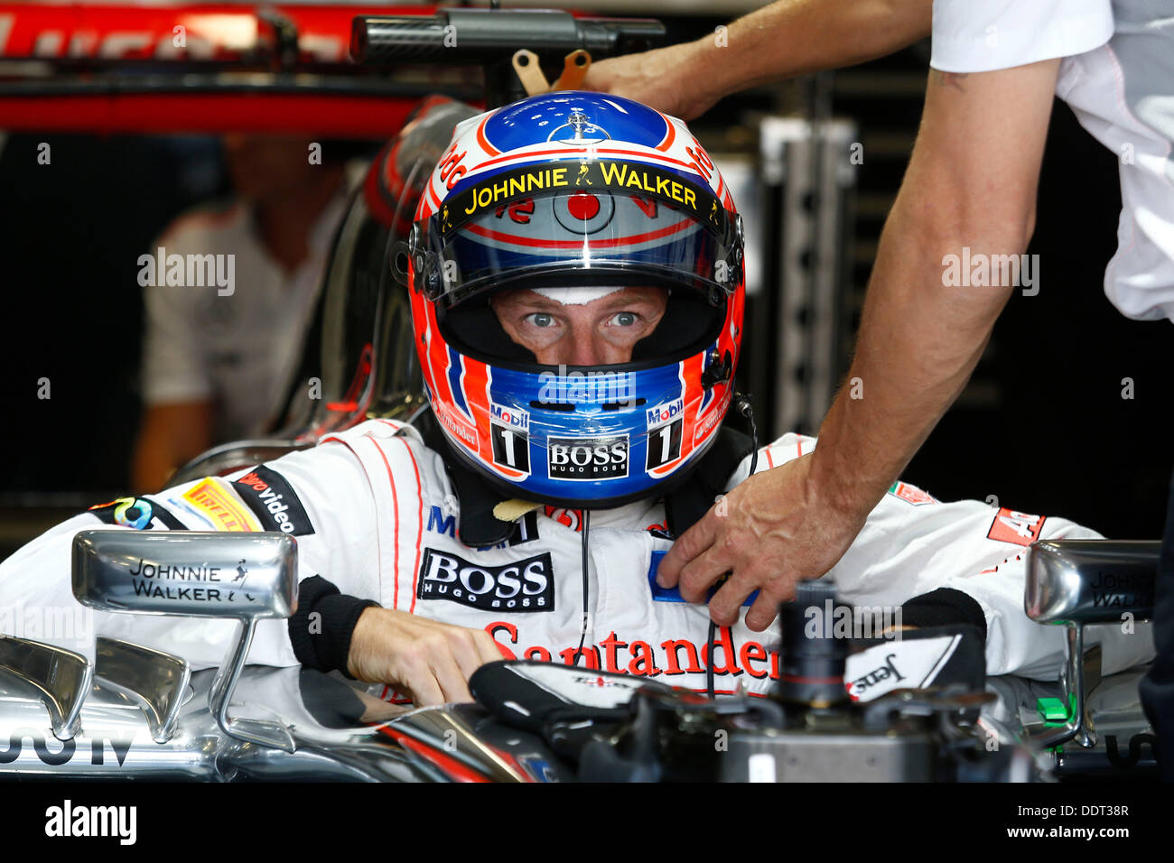 Monza, Italy. 06th Sep, 2013. Motorsports: FIA Formula One World Championship 2013, Grand Prix of Italy, #5 Jenson Button (GBR, Vodafone McLaren Mercedes), Credit:  dpa picture alliance/Alamy Live News Stock Photo