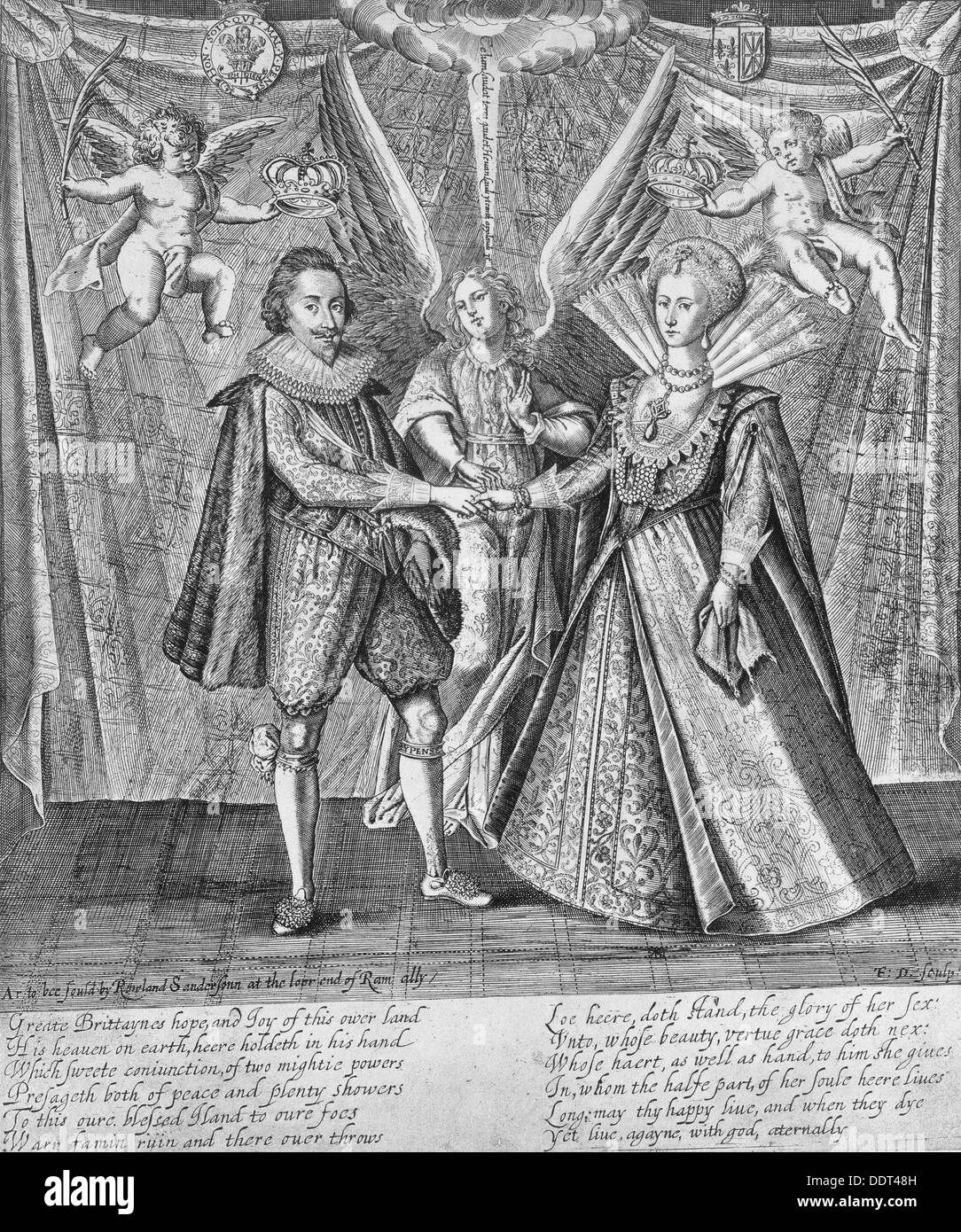 Celebration of the Marriage of James VI of Scotland and Anne of Denmark, 1589 (c1610-1625). Artist: Francis Delaram Stock Photo