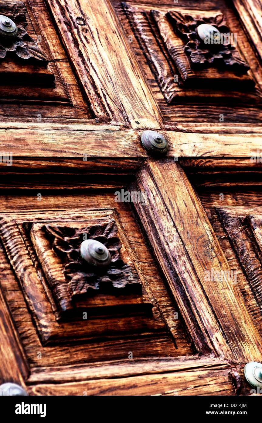 Carved wooden doors Stock Photo Alamy