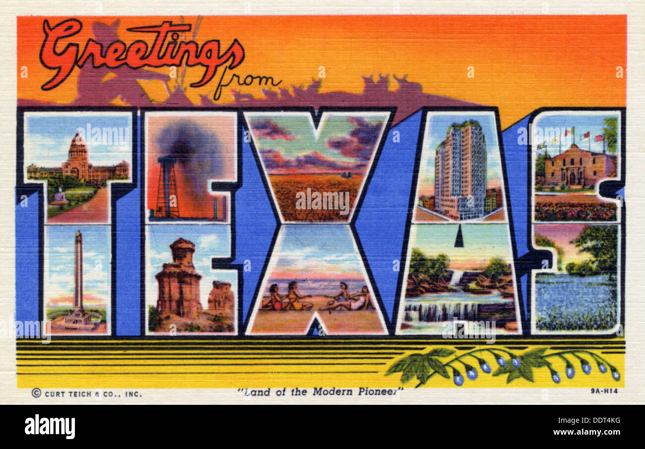 Texas Postcard High Resolution Stock Photography and Images Alamy