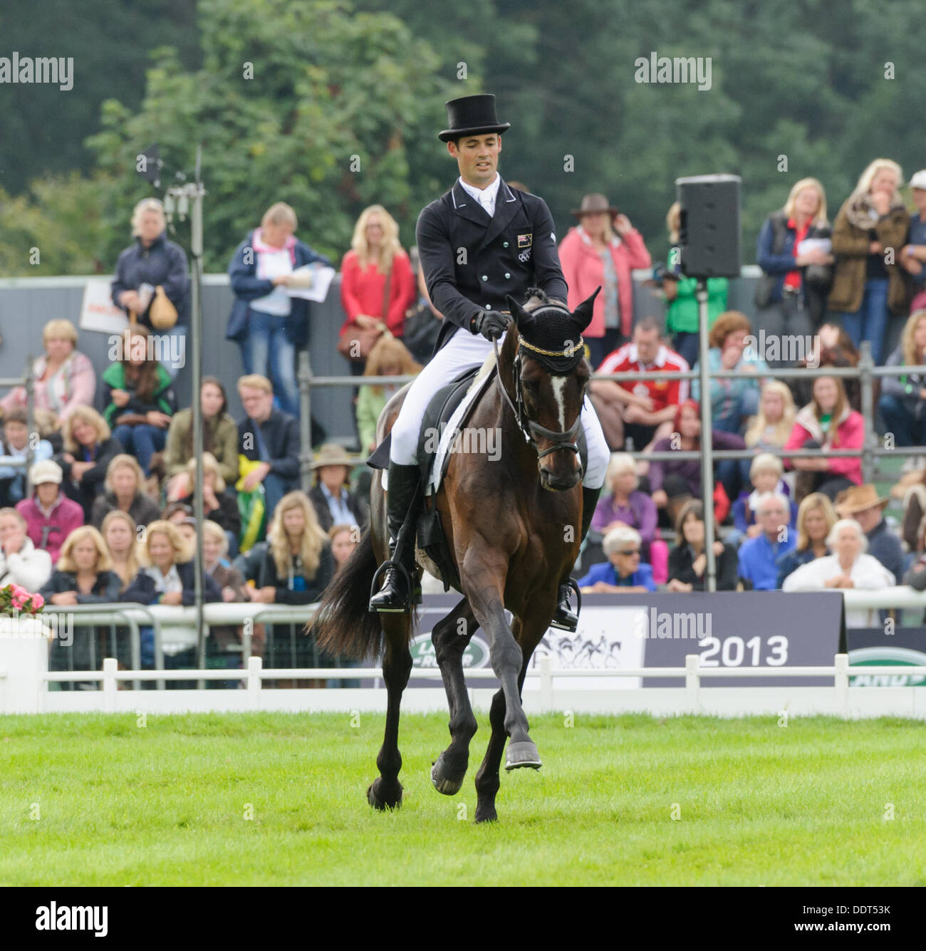 Burghley Horse Trials, Stamford, Lincolnshire, UK. 6th September 2013. Jonathan Paget and CLIFTON PROMISE - The Dressage phase. Credit:  Nico Morgan/Alamy Live News Stock Photo