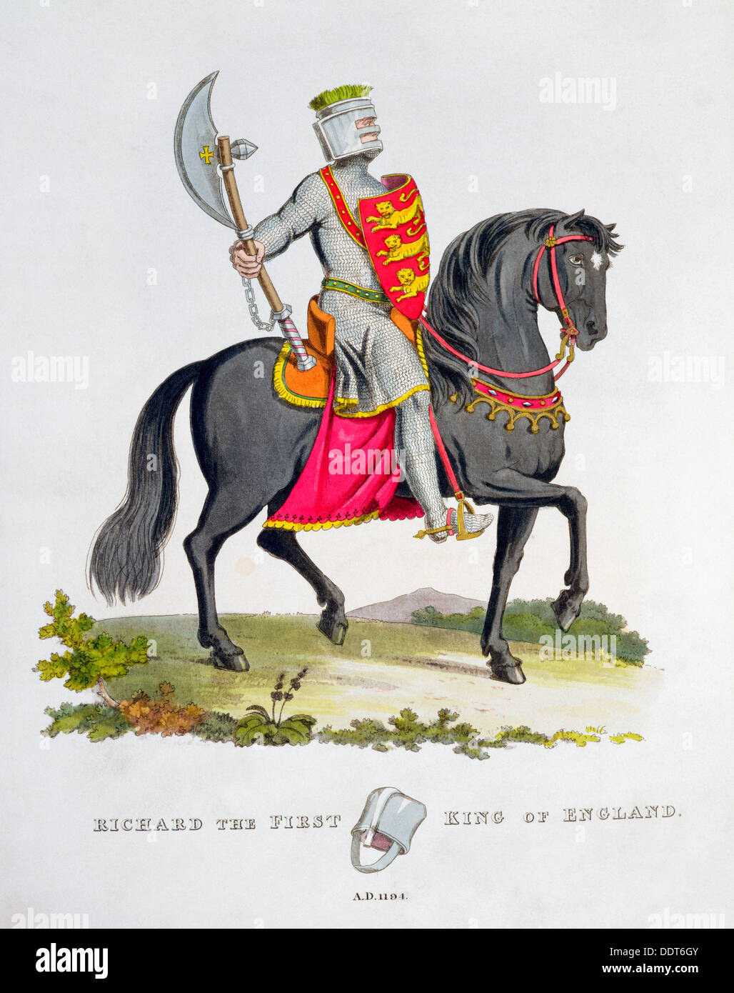 Richard I, King of England, 1194 (1824). Artist: Unknown Stock Photo