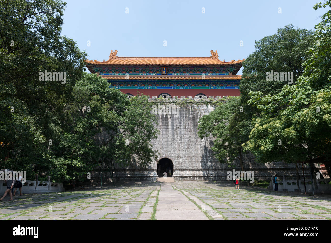 Ming Square Ming Tombs, Nanjing, China. Square in front of the Soul Tower Stock ...