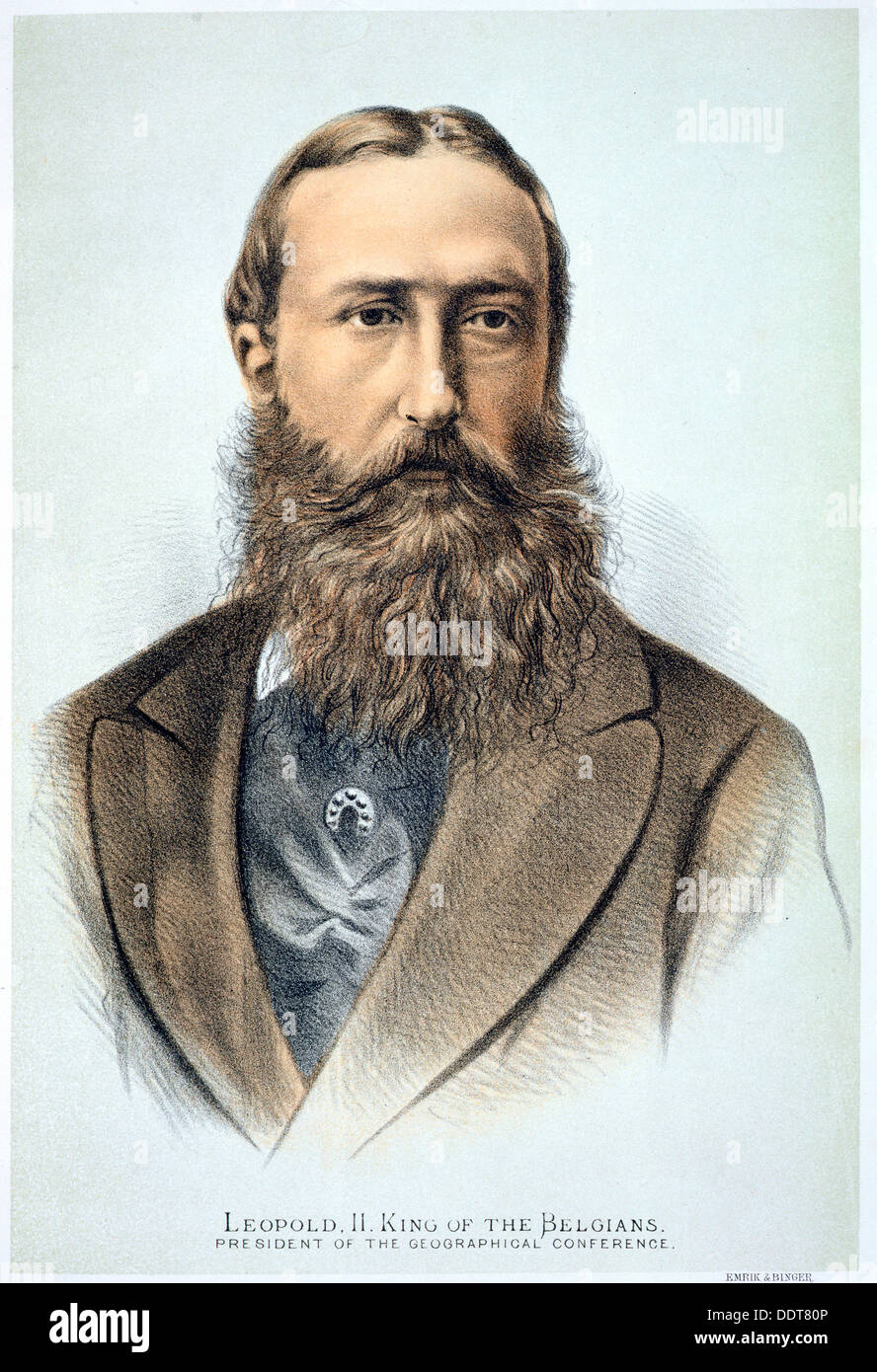 Leopold II, King of the Belgians, 19th century. Artist: Unknown Stock Photo