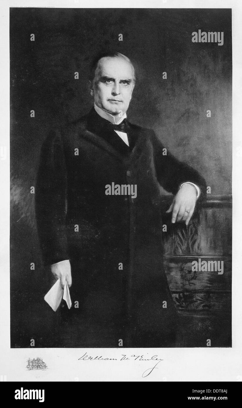 William McKinley, 25th President of the United States, 19th century. Artist: Unknown Stock Photo