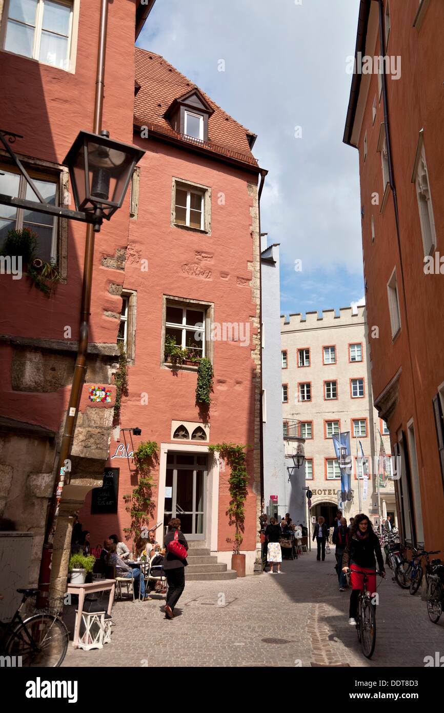 Downtown of Regensburg, Unesco World Heritage Site, Regensburg, Upper