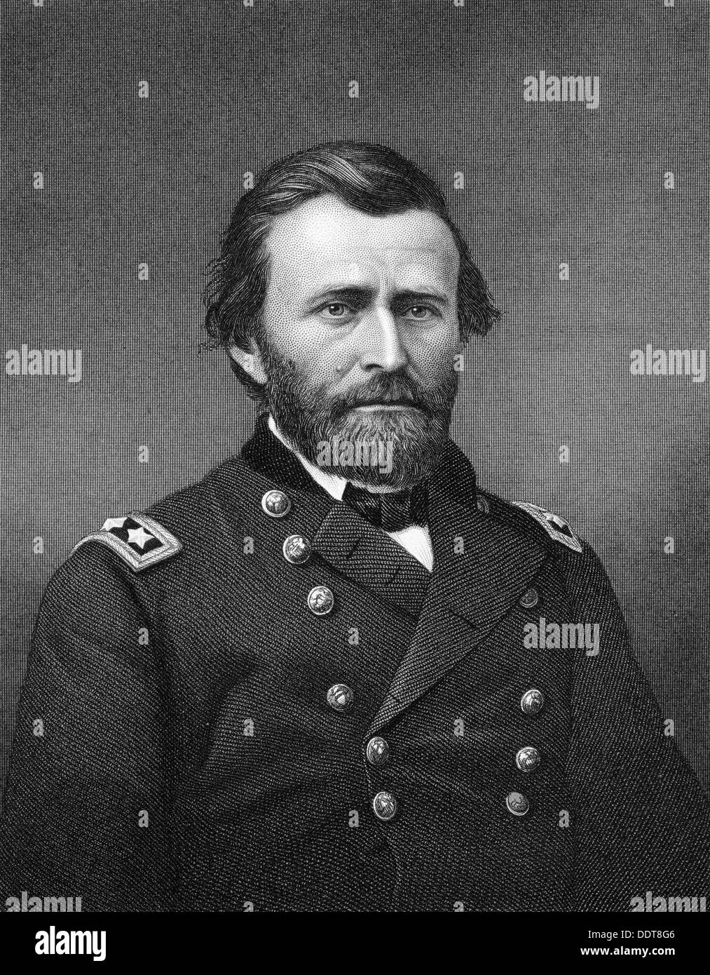 Ulysses S Grant, American general and 18th President of the United States, 19th century. Artist: Robert E Whitechurch Stock Photo