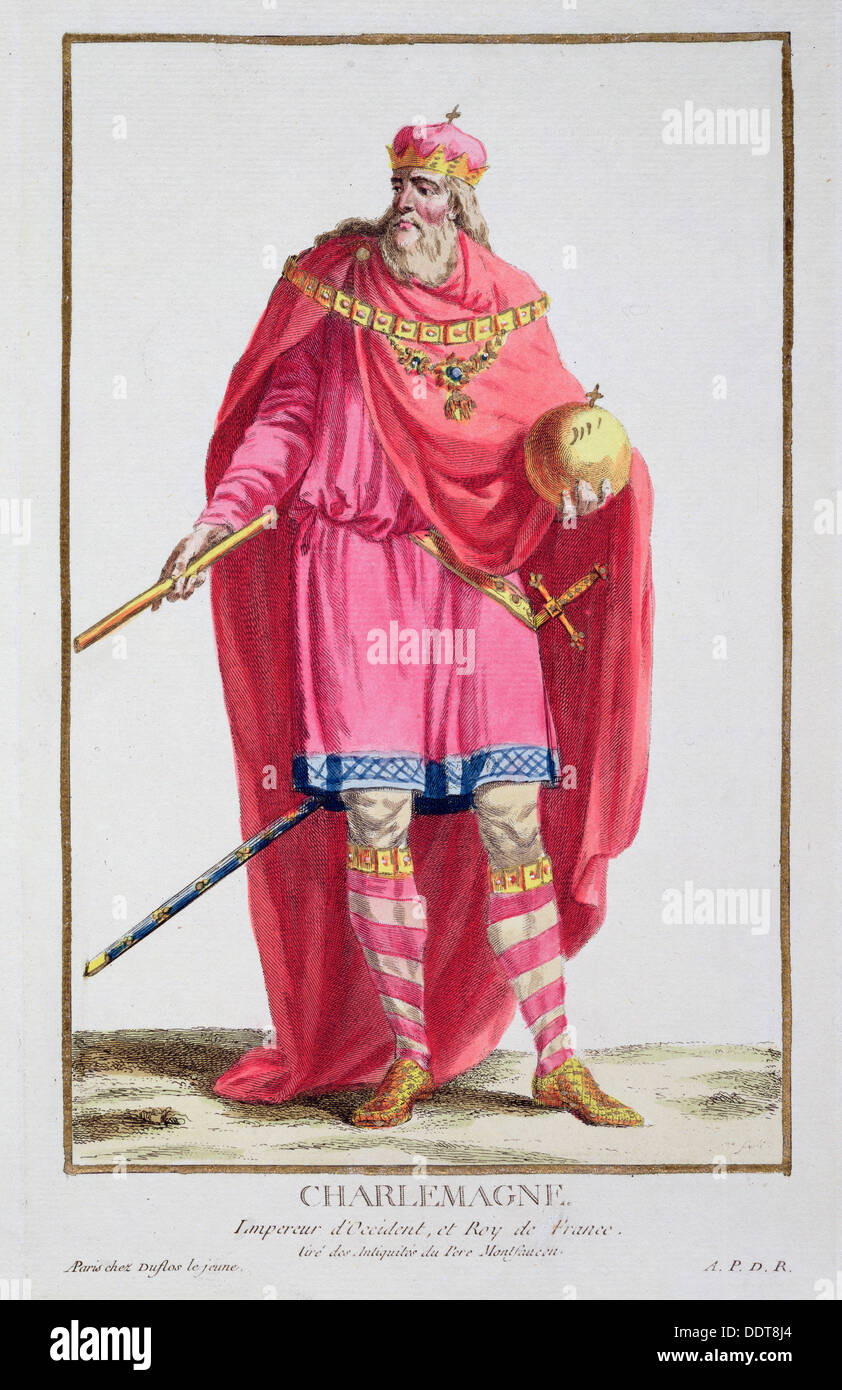 Charlemagne, King of the Franks, (1780). Artist: Pierre Duflos Stock Photo