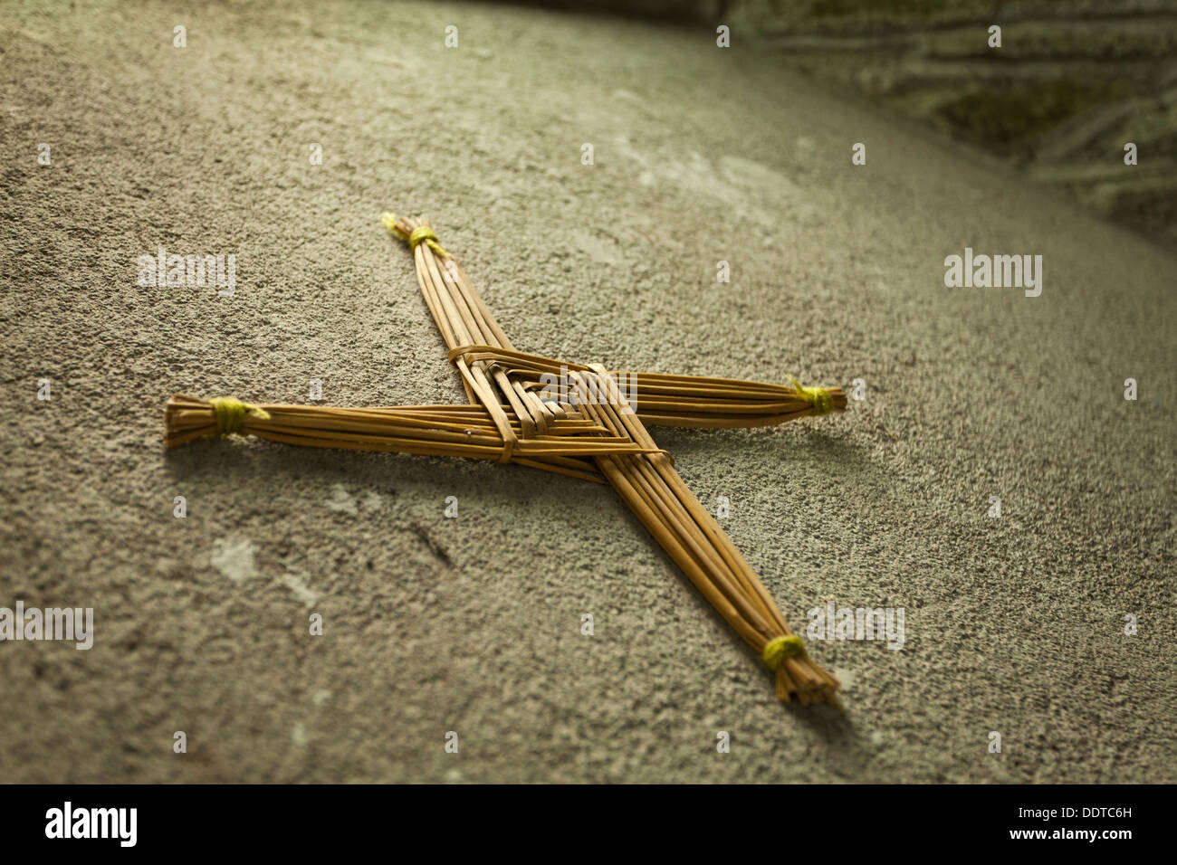 St Brigids Cross made from intertwined straw, Kildare, Ireland Stock