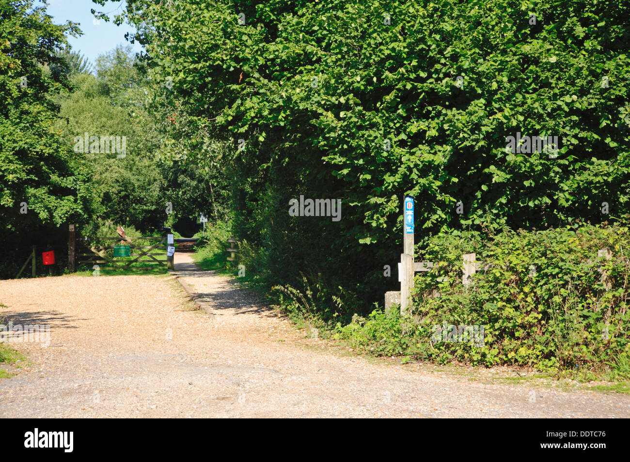 A car park for walkers and ramblers using the Marriott's Way long
