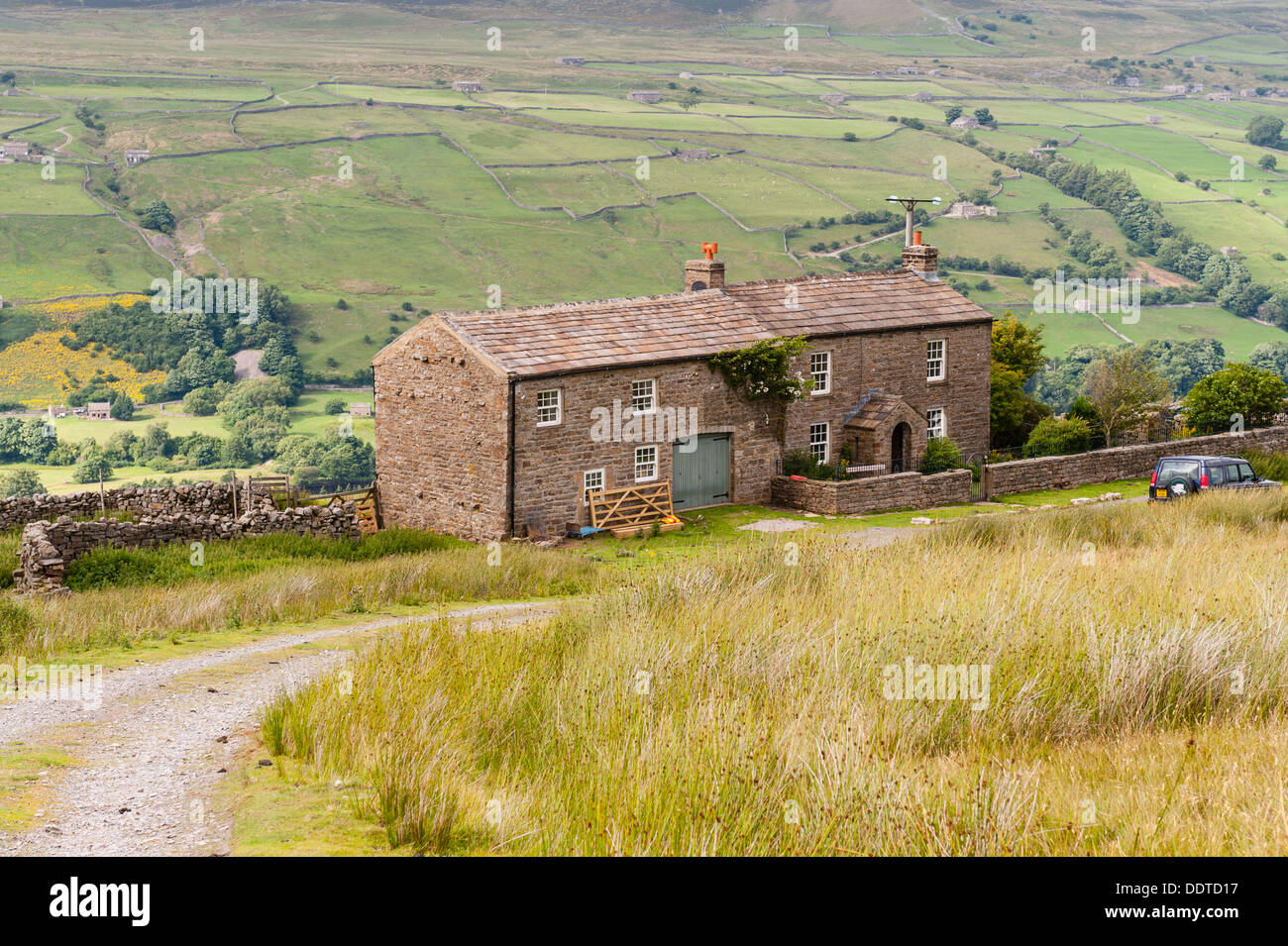 A rural cottage in Swaledale , North Yorkshire , England , Britain , Uk Stock Photo