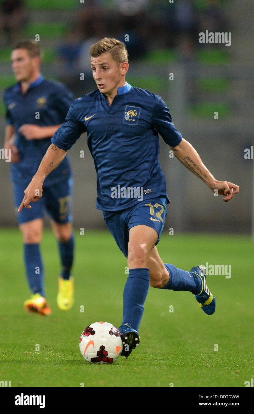 05.09.2013. stade Michel d Ornano, Caen, France. U-21 European football qualifications France versus Kazakhstan.   Lucas Digne (fra) Stock Photo