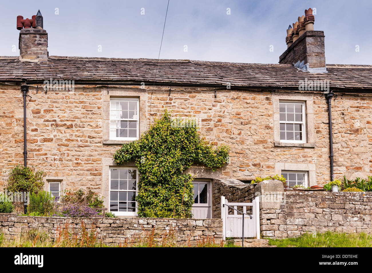 Southview holiday cottage in Low Row in Swaledale , North Yorkshire , England, Britain, Uk Stock Photo