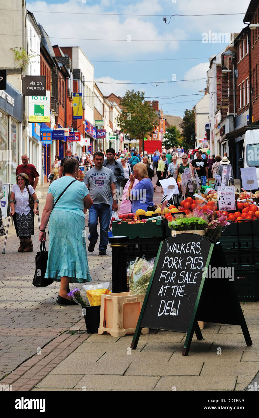 View Looking Up Castle Street The Main High Street In Hinckley Stock view-looking-up-castle-street-the-main-high-street-in-hinckley-stock