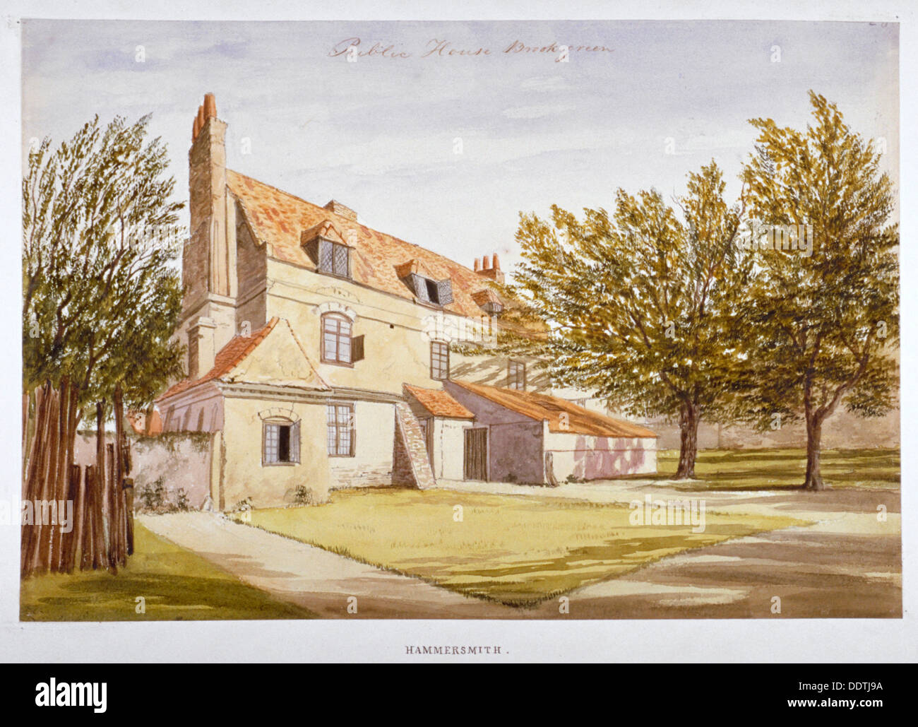 View of a public house, Brook Green, Hammersmith, London, c1820. Artist