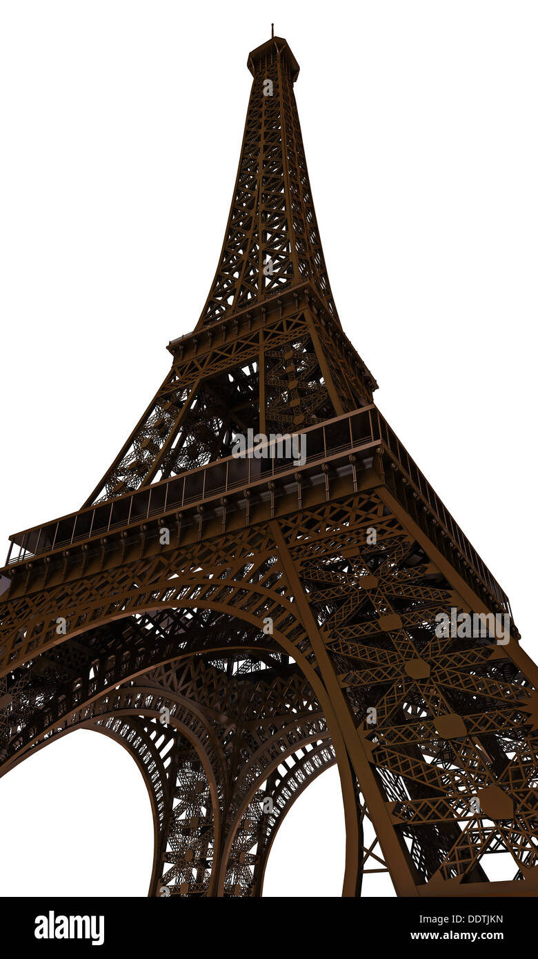 Tour Eiffel isolated on white background Stock Photo - Alamy